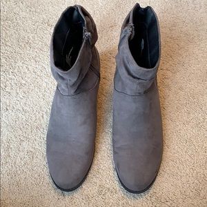 Gray booties